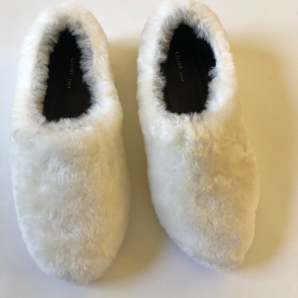 New Celine Cosy Slipper Shearling IT 34 US 4